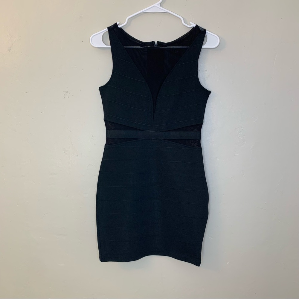 Black Body-con Cutout Dress